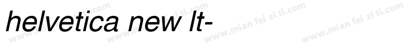 helvetica new lt字体转换